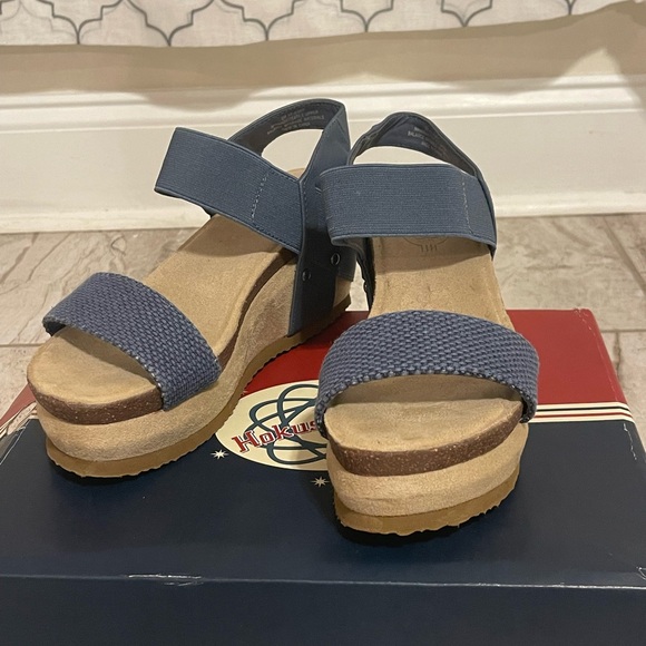 Women’s Hokus Pokus Jenny Wedge Sandals Denim- 6M - Picture 4 of 13